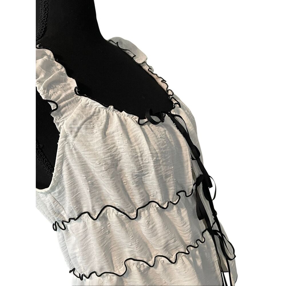 Kirious Women’s Contrast Bow Baby Doll Halter/Tank Top - Picture 3 of 13